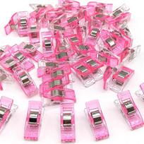 10-50Pcs Sewing Clips Multipurpose Plastic Craft Quilting Binding Clips Crocheting Knitting Safety Clamps DIY Sewing Accessories 10PCS rožinė