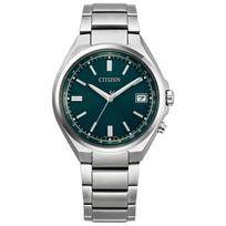 Citizen Collection Radio-Controlled Waterproof Business Watch CB1160-55W Titanium Eco-Drive Solar Power Sapphire Glass Men's Silver Dark Green