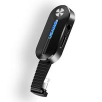 USAMS Adapter AU10 2w1 Lightning - 3.5mm + Lightning LED black SJ358LN01 (US-SJ358)