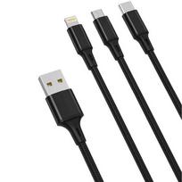 XO NB173 3-in-1 (Micro USB, Lightning, Type-C) 1.2m