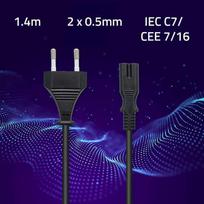 Qoltec Power cable IEC C7 / CEE 7/16 (50547) Black