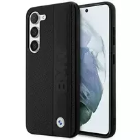 BMW Original Case Leather Textured  AND  Stripe BMHCS23S22RDPK for Samsung Galaxy S23 Black