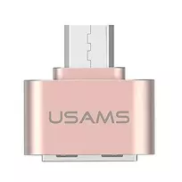 USAMS Micro USB to USB OTG 2.0 Adapter, Rose Gold, OTG02 (US-SJ009)