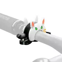 Rockbros 34001100 Children's Bicycle Bell with Rabbit Motif - White