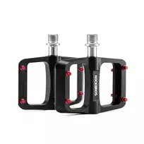 Rockbros BP2603 Platform Bicycle Pedals with Titanium Axle and Magnesium Alloy Bearings - Black