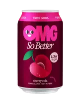 Omg Carbonated drink Cherry Cola, can, 0.33l (DEP)