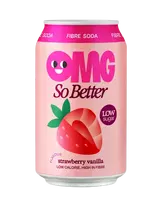 Omg Gāzēts dzēriens Strawberry Vanilla, can, 0.33l (DEP)