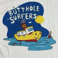 Vintage 90s 1993 Butthole Surfers Frank Kozik SS Fun Sz.L White T-Shirt REPRINT XL