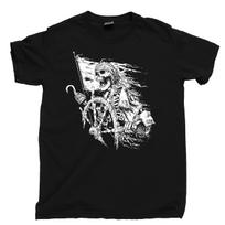 Pirate Sailor T Shirt Blackbeard Ship Jolly Roger Skull Crossbones Scallywag Tee XXL