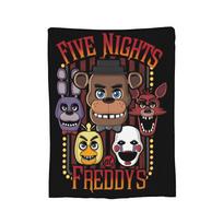 FNAF At Freddys Blanket Velvet Spring Autumn Multifunction Super Warm Throw Blanket for Bedding Travel Quilt Size: 75*100cm, Weight: 230 GSM