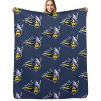 Augustana (SD) Vikings Throw Blanket Warm Accent Blanket for Living Room Decoration Size: 75*100cm, Weight: 230 GSM