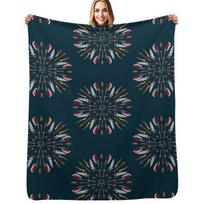 Buffy Mandala Throw Blanket Lightweight Warm Blanket for Travel Camping Size: 75*100cm, Weight: 230 GSM