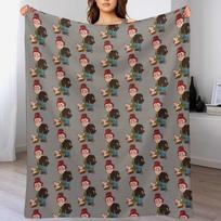 Camp Camp- hug Throw Blanket Warm Accent Blanket for Living Room Decoration Size: 75*100cm, Weight: 230 GSM