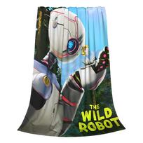 Laukiniai robotai pledas 2024 Naujas animacinis minkštas metamas pledas Miegamojo sofos dekoracija Minkštas šiltas kvėpuojantis kilimėlio gabalas 75cmx90cm