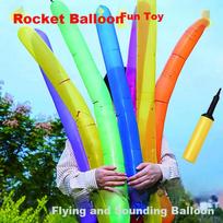 Abaoli Thick Rocket Balloon, Popular Flying And Squeaking, Sky-Rising Children's Long Balloon, Square Birthday Balloons, Ground-Pushing Event