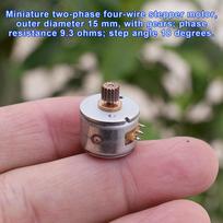 1/3Pcs 15mm Mini Metal Gear Stepper Motor DC 5V 2-Phase 4-Wire for Drone Camera Gimbal Adjustment DIY Projects 1pc