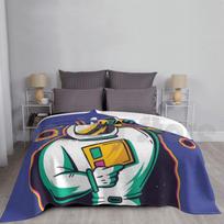 Astronaut Boombox Blanket Super Soft Warm Light Thin Music Astronaut Space Album Stars Band Blue Brand New Cosmos Cute Size: 75*100cm, Weight: 230 GSM
