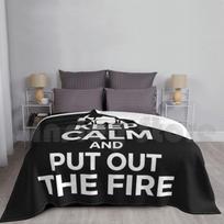 Firefighter Keep Calm And Put Out Fire Funny Gift Blanket Fashion Custom Firefighter Fire Fire Department Size: 75*100cm, Weight: 230 GSM