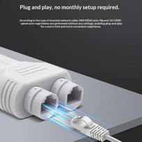 2 prievadų vandeniui atsparus PoE kartotuvas IP66 10/100Mbps 1 į 2 PoE ilgintuvas su IEEE802.3Af/At 48V lauko PoE jungikliui, kamerai