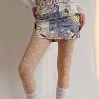 Sweet Trendy Spicy Girls Sexy Printed Pantyhose Spring Ins Women'S Polka Dot Stockings Jk Skirt Accessories Stockings One Size