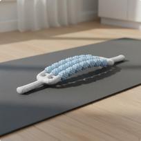 Bendable Muscle Roller Comfortable Grip Flexible Massage 3D Protruding Points 3Row Spiky for mėlyna