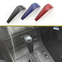 BMW E39 E46 E53 E60 E61 E63 E64 E83 E81 E82 E87 E90 E91 E92 ABS Automobilio pavarų svirties rankenėlės dekoratyvinis lipdukas carbon fibre black