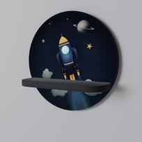 Stellar swing round shelf black