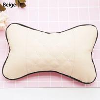 Fashion Bone Cotton Safety Head Neck Rest Pillow Restraint Cushion Pad Car Seat Headrest smėlis