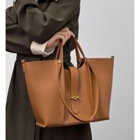 Textured Large Bag Tote Bag Women's Large-capacity High-end Women's Bag Autumn and Winter New Foreign Style Shoulder Messenger Bag 30*11*26cm brown