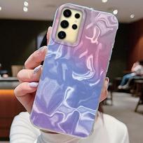Telefono dėklai Samsung Galaxy S25 S24 S23 S22 S21 Plus Ultra s21 s23 s24FE Spalvingas gradiento dangtelis Silikoninis skaidrus Fundas Bamperis Samsung S24-S25 balta