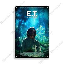 ET. E.T. Filmo Metalinis Plakatas Vintažinė Sieninė Plokštė Baro Klubo Pramoninis Dekoras Metalo Skardos Ženklas Vintažinė Metalo Plokštelė 20x30cm（7.8x11.8inch）
