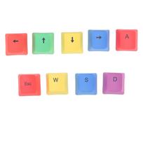 9Pcs Keycaps Colorful Gaming PBT Wearproof Anti Fatigue Comfortable Mechanical Keyboard Keycaps