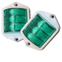 2 vnt. žali LED šoniniai gabaritiniai žibintai 12V 2×2 colio priekabai, kemperiui, sunkvežimiui – Universalūs žalia