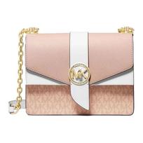 Michael Kors MK Greenwich Logo Atlenkiamas vokelio formos krepšys Moteriškas peties krepšys Baleto rožinės spalvos 32S1GGRC0B-BALLET-MULTI Basic Set (Bag+Dust Bag)