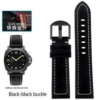 20mm 22mm 24mm 26mm Rankų darbo laikrodžio apyrankė Tissot Seiko Citizen Diesel Vintage Odos Crazy Horse Apyrankė 20mm black