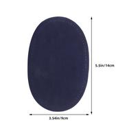 2Pair Oval Elbow Patches Fake DIY Sewing Repair for Jackets Pants Sweaters Trousers Knee Decorative Clothing Patches mėlyna