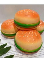 Kids  Childrens Realistic Hamburger Squishy Toy, Stretchy Stress Relief Ball, Food Scale Ratio Model Fidget for Adults United States