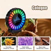 Universal Car Air Vent Freshener LED Rhythm Light RGB Sound Pickup Lamp Auto Start Stop Smart Aromatherapy Diffuser Car Interior Styling Accessories Cologne