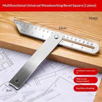 Woodworking Scriber Ruler High Accuracy T-Shape Multi-Angle Scribing Tool Metal Movable Angle Ruler Dovetail Gauge