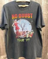 No Doubt Marškinėliai, No Doubt Grupės Turas 97 Anglies Spalvos Marškinėliai M black