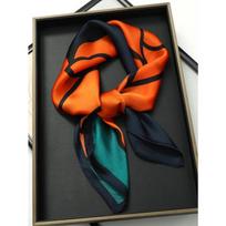 Luxury Brand  Silk Square Scarf Women Cat Neck Hair Tie Band Beach Hijab Kerchief Head Headbands Bandana Female Foulard 70cm 70x70cm
