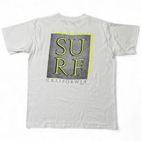 Vintage 1988 Newport Beach Surf California Retro Lime Green Graphic T-shirt XL S
