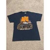 NFL Team Apparel Denver Broncos T-Shirt Mens L Navy 2013 AFC Champions Excellent S
