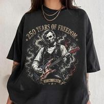 Abraham Lincoln Playing Electric Guitar Shirt 250 Years of Freedom AN70696 XXL
