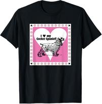 I love my Cocker Spaniel cute Birthday Christmas dog gift T-Shirt L