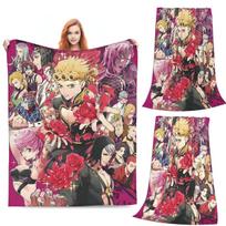 Anime JOJO HD ART Blanket Soft Warm Flannel Throw Blanket Bedspread for Bed Living room Picnic Travel Home Sofa Size: 75*100cm, Weight: 230 GSM