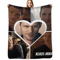 klaus mikaelson ,the originals ,the vampirediaries ,tvd ,damon salvatore Throw Blanket Cozy Napping Blanket Gift for Mom Dad Size: 75*100cm, Weight: 230 GSM