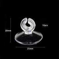 10pcs with Hook Fish Tank Suction Cup Clear Air Hose Clamp Aquarium Sucker  Air Line Tube 25mm