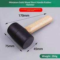 Durable Wooden Handle Hammer High Carbon Steel Octagonal Hammer Mini Hammer  Outdoor Activities Rubber Mallet