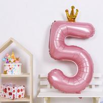 Birthday Scene Decoration, Girl's Number Birthday Balloon Props, Atmosphere Setup, Children's Party Decorations, Pink, 9